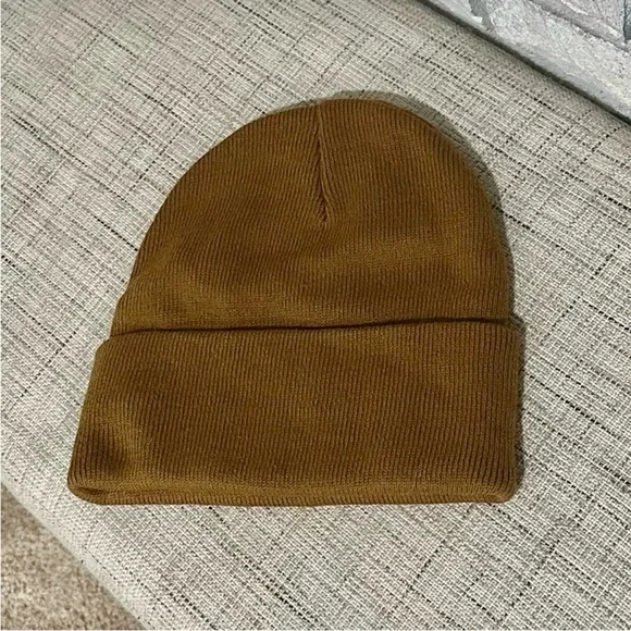 Herschel Brown Beanie Hat Unisex One Size NWOT - Picture 2 of 3